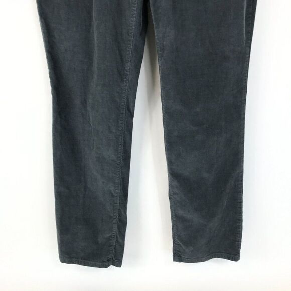 Eddie Bauer Boyfriend Fit Corduroy Pants Women's Plus Size 16 Gray Relaxed Leg - Picture 2 of 13